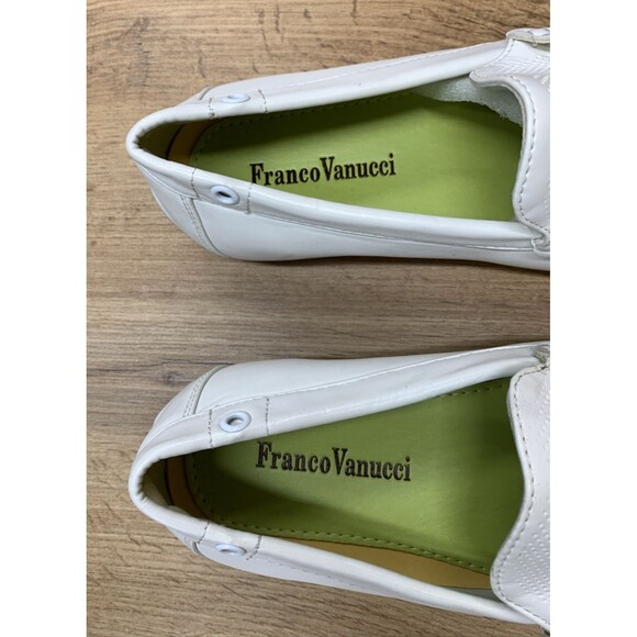 Franco Vanucci Mens Jeremy Loafers Slip On Shoes Faux Leather White Size 8.5 - Picture 16 of 16